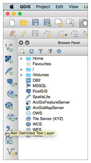 QGIS Add Delimited Text Layer