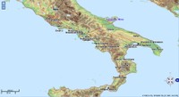Map of South Italy